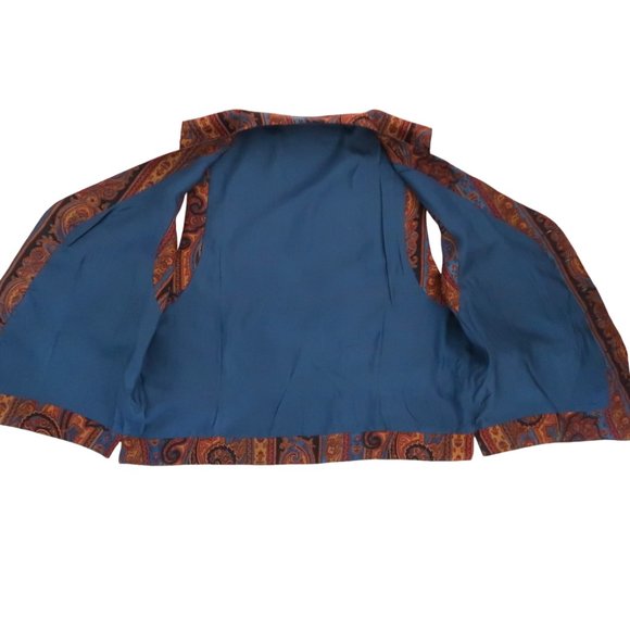 vtg HERMES paisley print Silk vest F 52 US 42 Large - Picture 4 of 4